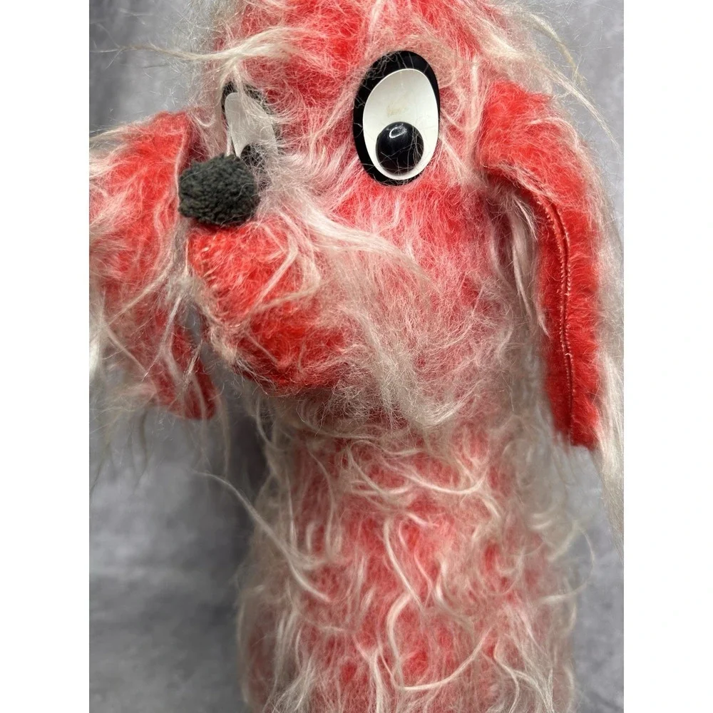 Vintage Fable Toy Plush Red Dog‎ Carnival Fair Scruffy Plush